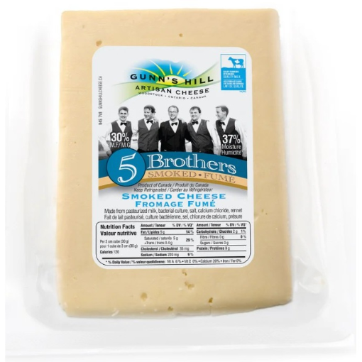 Picture of Cheese "Smoked Five Brothers" Surface Ripened Swiss Style Cow's Milk 170g Wedge CATCH WEIGHT